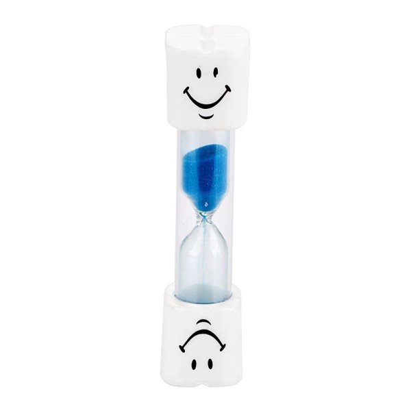 2 Minutes Smiling Face The Hourglass for Kids Toothbrush Timer Sand Clock, blue sand